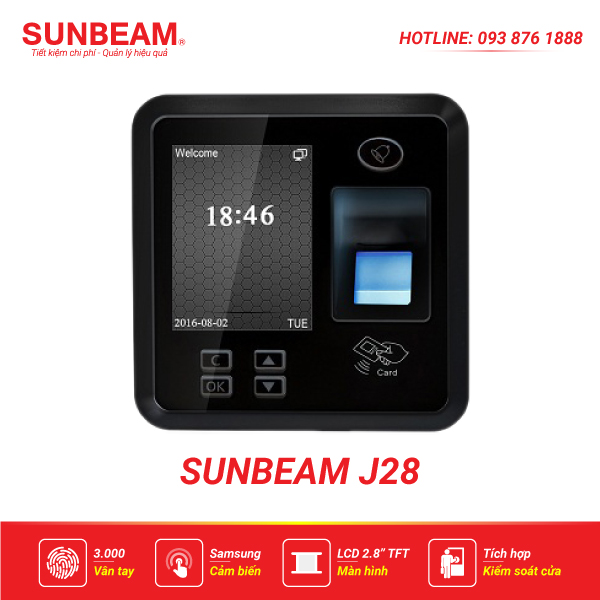Máy chấm công vân tay Sunbeam J28