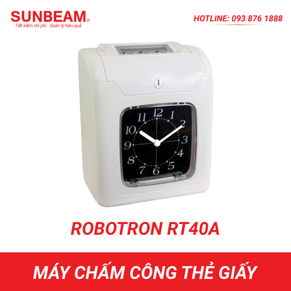 Máy chấm công thẻ giấy Robotron RT40A