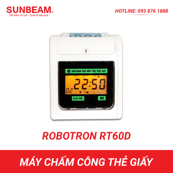 Máy chấm công thẻ giấy Robotron RT60D