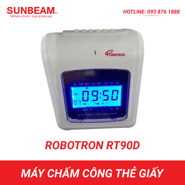 Máy chấm công thẻ giấy Robotron RT90D